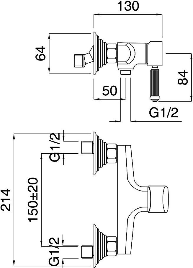 Смеситель Cezares Olimp DM 02 L для душа OLIMP-DM-02-L - 1