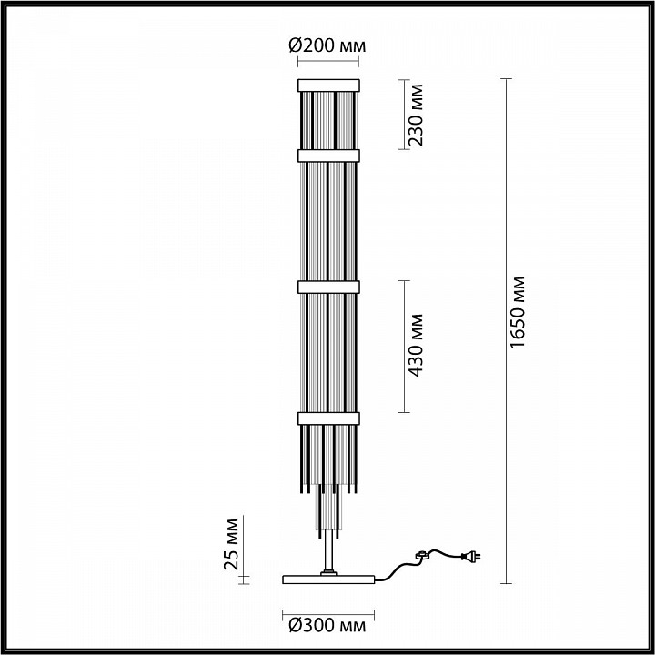 Торшер Odeon Light Hall York 4788/12F - 2