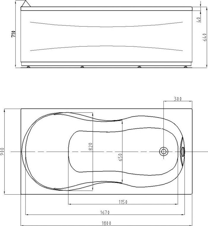 Акриловая ванна Aquatek Мартиника 180x80 MAR180-0000053 - 1