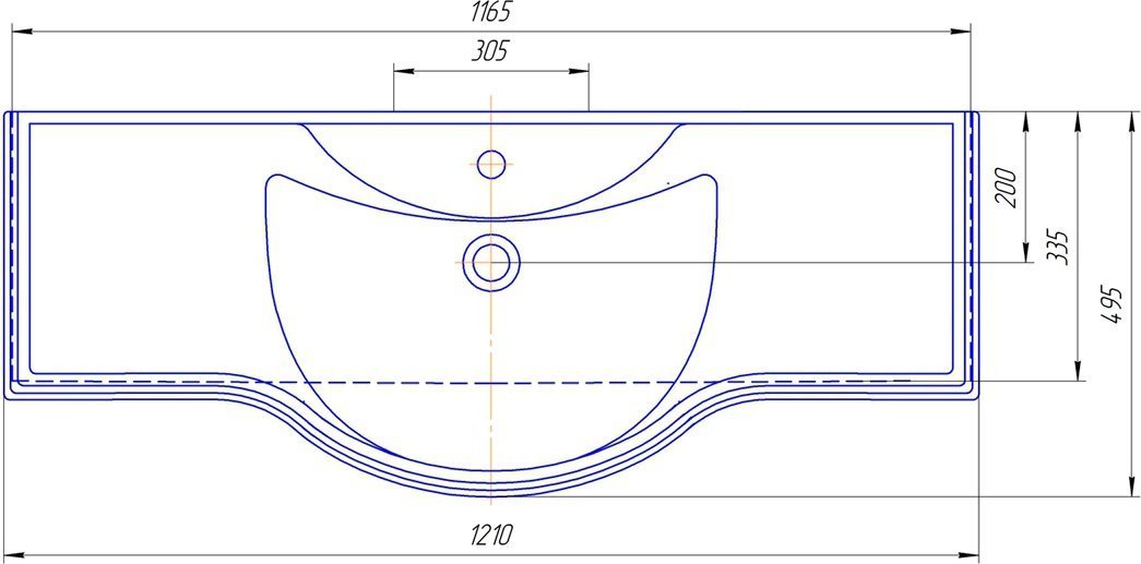 Тумба с раковиной Opadiris Риспекто 120 белая матовая - 4