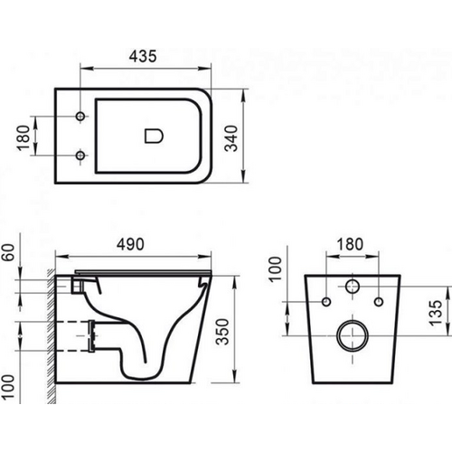 Унитаз подвесной BelBagno ADELIA белый  BB602CHR - 1