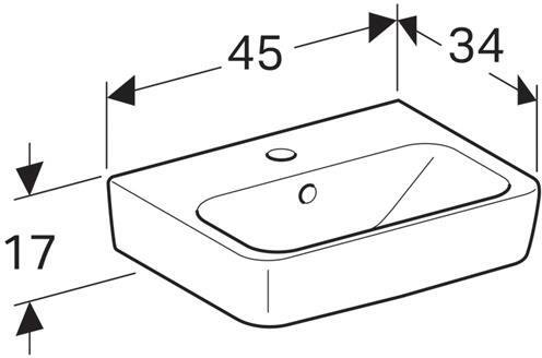 276145000 Renova Compact Раковина, 450х340 мм - 4