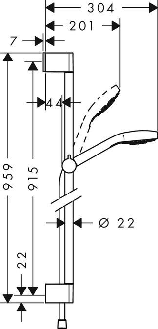 Душевой гарнитур Hansgrohe Croma Select E 26592400 - 6