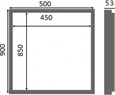 Люк настенный Люкер AL-KR 90x50 - 11