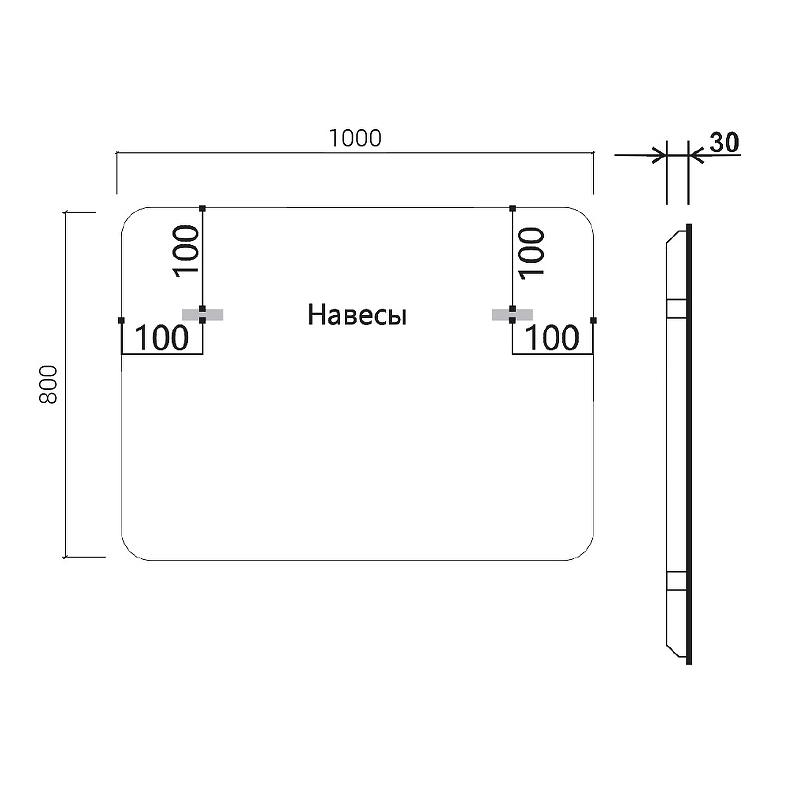 Зеркало Vincea 100х80 c подсветкой VLM-3VC100 - 1