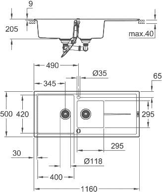 Мойка кухонная Grohe K400 31643AP0 - 3