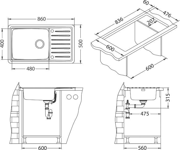 Мойка кухонная Alveus Galeo 30 1128554 - 5