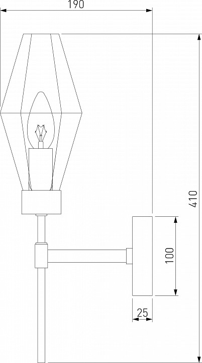 Бра Eurosvet Prism 60143/1 хром - 1