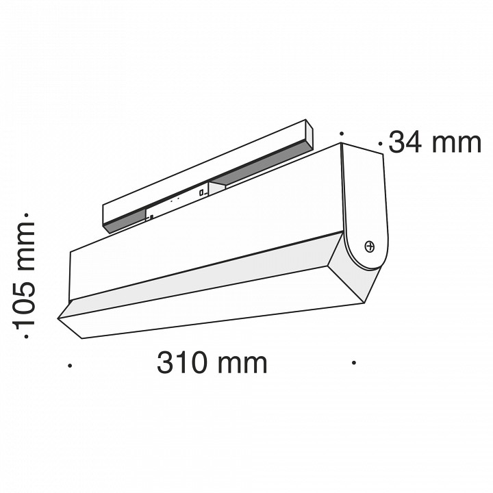 Трековый светодиодный светильник для магнитного шинопровода Maytoni Track lamps TR013-2-20W4K-B - 1