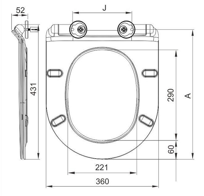 Сиденье для унитаза Esbano Gardena с системой микролифт, белый  ZAESUPGARDW2111 - 1