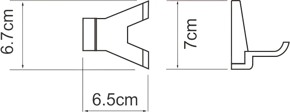 Крючок двойной Wasserkraft Abens черный матовый K-3223D - 3