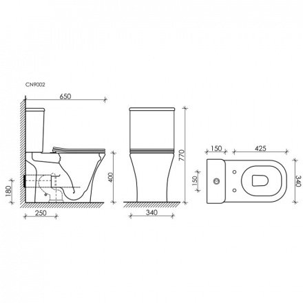 Бачок для унитаза Ceramica Nova Alfa белый CN9002-T - 2