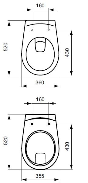 Крышка-сиденье Ideal Standard Ecco W302601 петли хром - 2