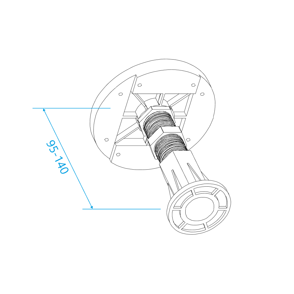 Ножки для поддона RGW N-01 (08)  (универсальные) (к GWS-01-31(BCF08)) 03230108-31 - 3