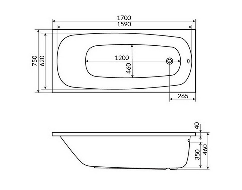 Ванна акриловая WHITECROSS Layla Slim Relax 170x75 с гидромассажем белый - бронза 0122.170075.100.RELAX.BR - 7