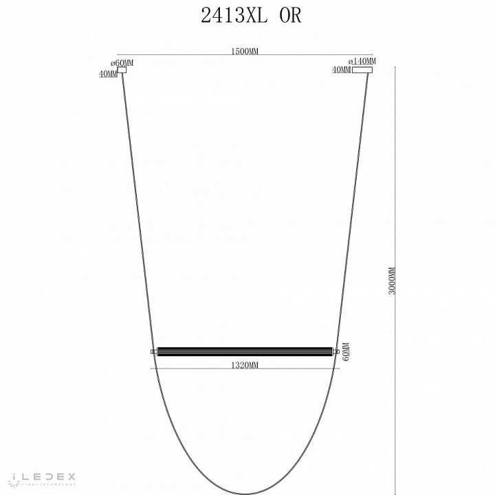 Подвесной светильник iLedex Rocks 2413XL OR - 1