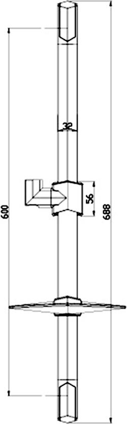 Душевая штанга Lemark  68.8 см  LM8066C - 2