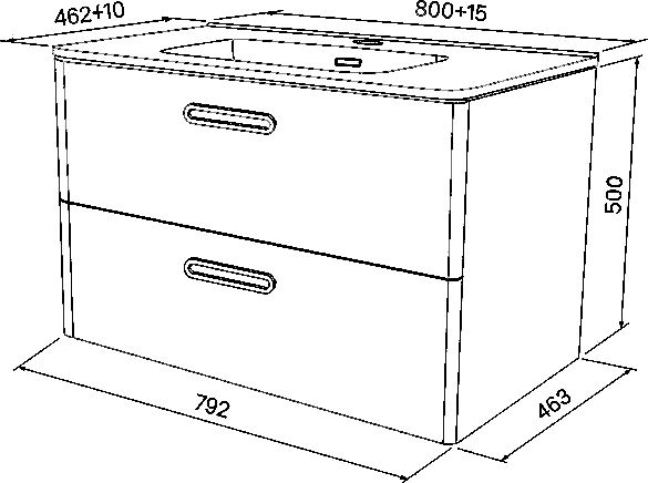 Тумба с раковиной Iddis Brick 80 BRI80W0i95K - 9