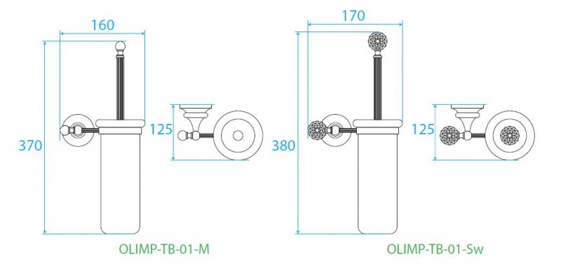 Ёршик для унитаза Cezares OLIMP  OLIMP-TB-03/24-Sw - 2