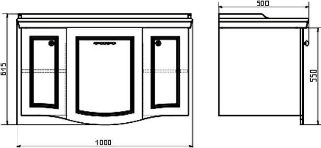 Тумба с раковиной Comforty Палини 100 00004148011 - 6