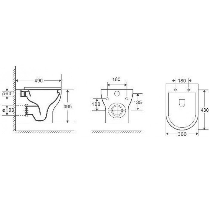 Комплект Weltwasser AMBERG 497 + ERLENBACH 004 GL-WT + AMBERG RD-CR  10000006597 - 5