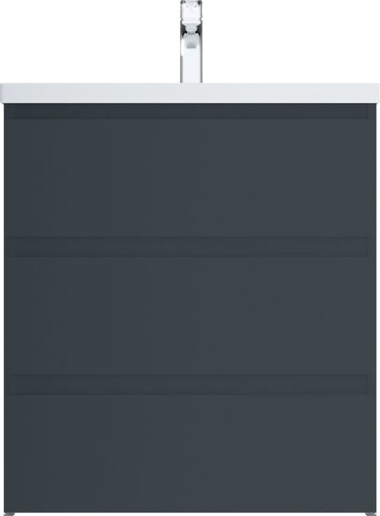 Тумба для комплекта AM.PM Gem S 75 графит матовый, напольная, с 3 ящиками M91FSX0752GM - 2