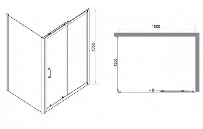 Душевой уголок RGW Passage PA-74B 150x120 профиль черный стекло прозрачное 410874152-14 - 2