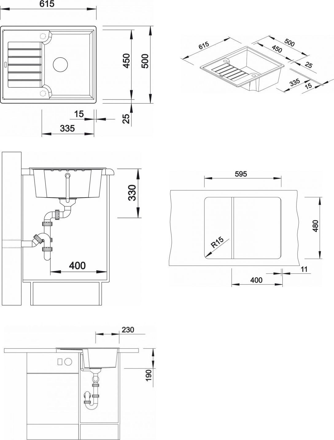 Мойка из гранита Blanco Zia бежевый  516924 - 6