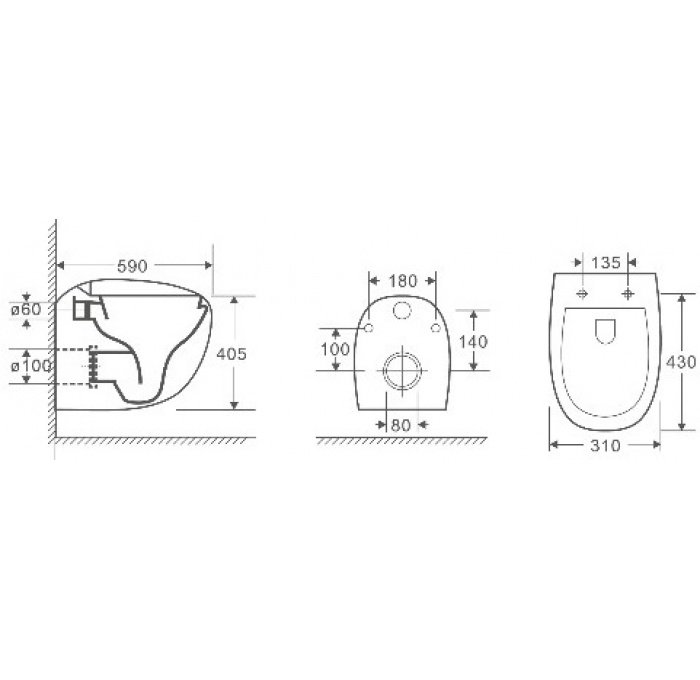 Комплект Weltwasser AMBERG 350 ST + JECKENBACH 004 GL-WT + AMBERG RD-WT  10000006537 - 5