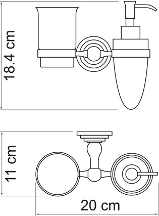 Дозатор Wasserkraft Ammer K-7089 со стаканом - 3