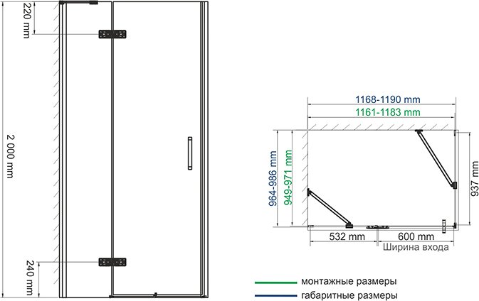 Душевой уголок Wasserkraft Aller White 10H10LW 120x100 см 10H10LWHITE - 4