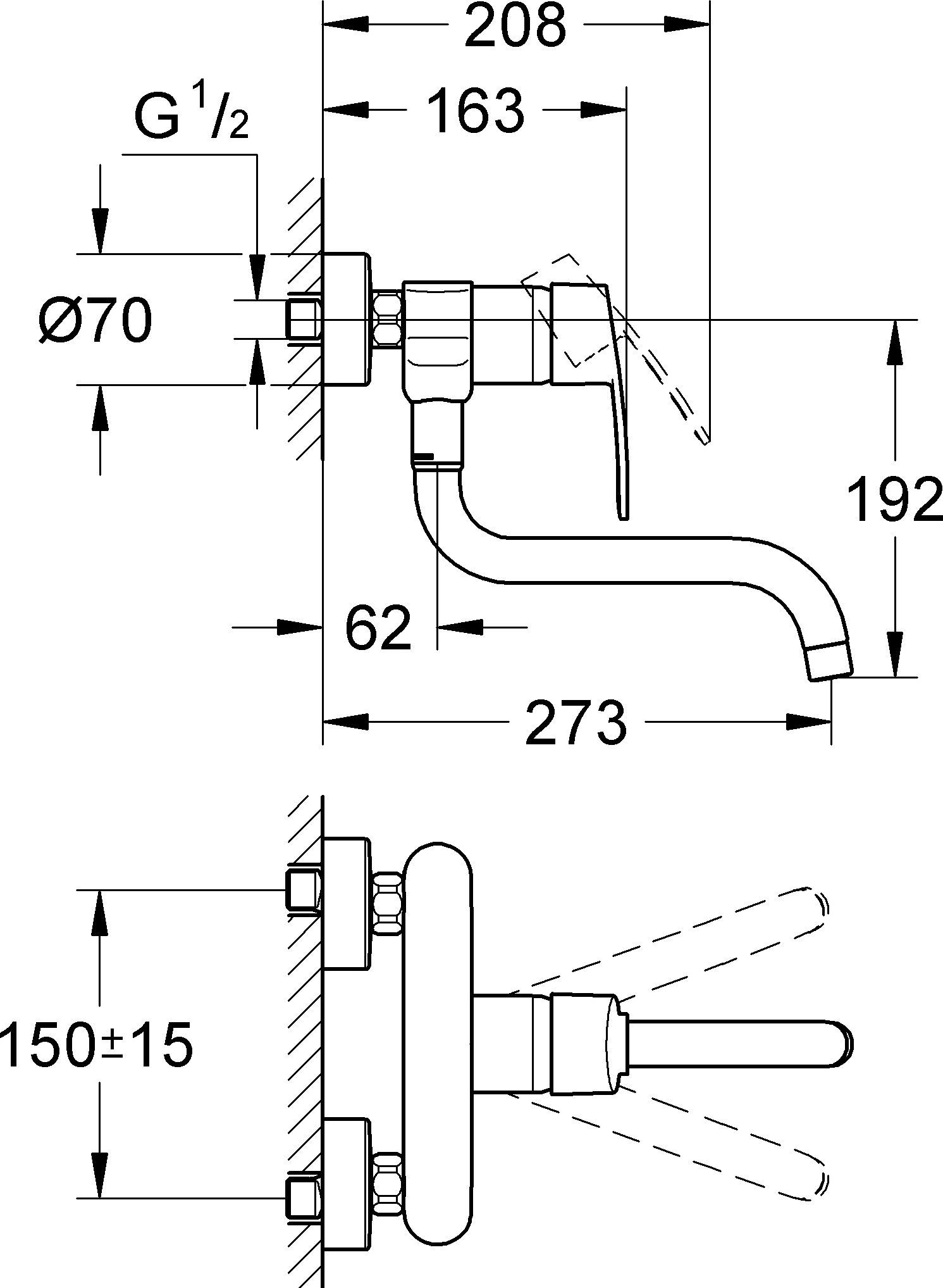 Смеситель Grohe Eurostyle Cosmopolitan 33982002 для кухонной мойки - 1