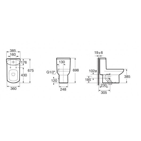 Крышка-сиденье Roca Dama Senso ZRU9302820 c микролифтом, петли хром - 1