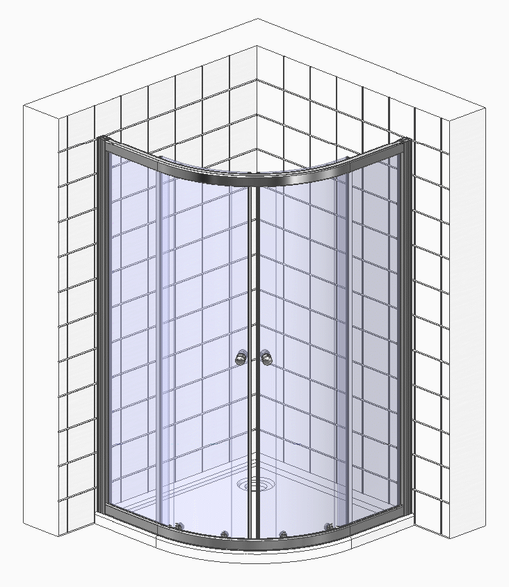 Душевой уголок BelBagno Uno 195 R 2 100 C Cr UNO-195-R-2-100-C-Cr - 1
