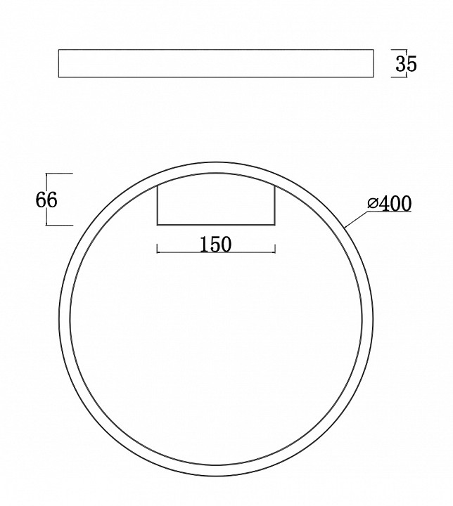 Потолочный светодиодный светильник Maytoni Rim MOD058CL-L25W4K - 1