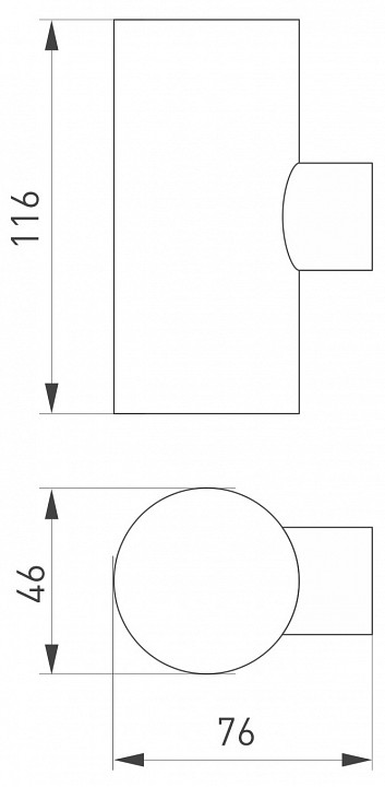 Уличный настенный светодиодный светильник Arlight KT-Ray-Wall-Twin-R46-2X3W Day4000 034136 - 3