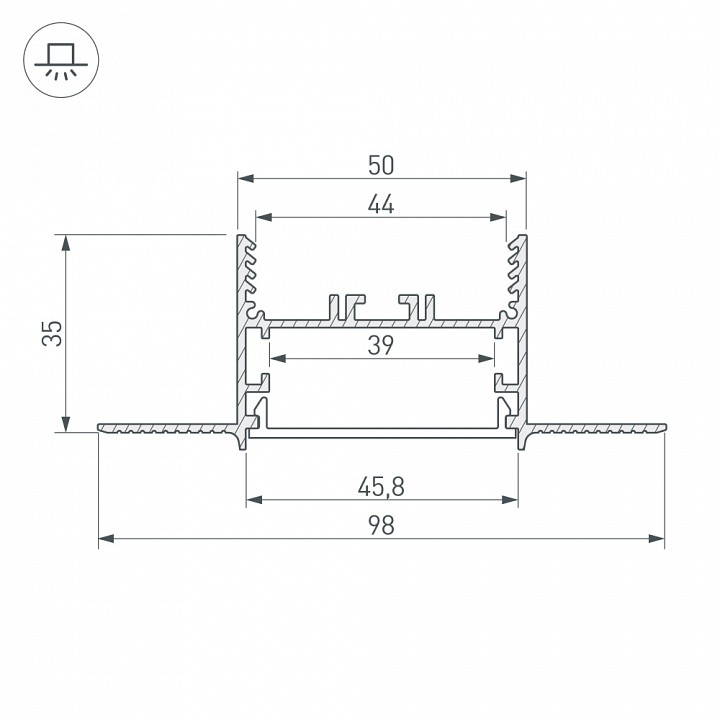 Коннектор X-образный Arlight SL-Linia45-Fantom 030109 - 2