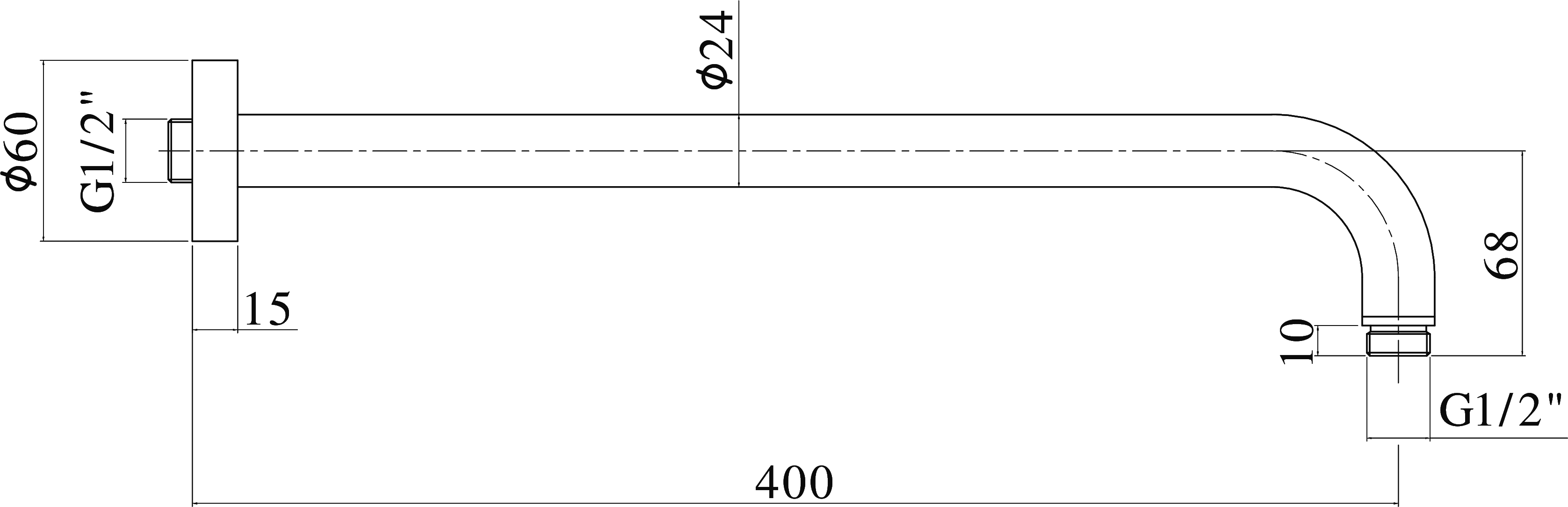 Кронштейн для верхнего душа Paffoni Lusso ZSOF034ST - 1