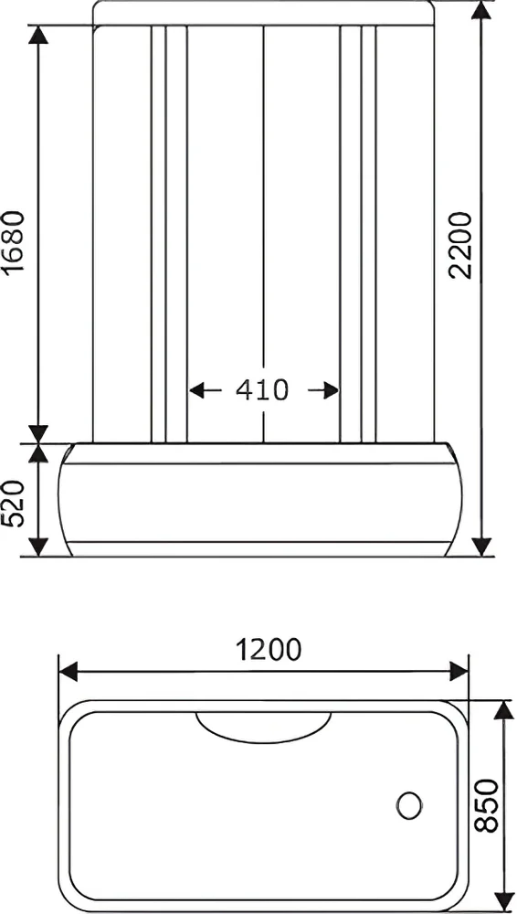 Душевой бокс Arcus 120х85 хром стекло матовое AS-605 - 1