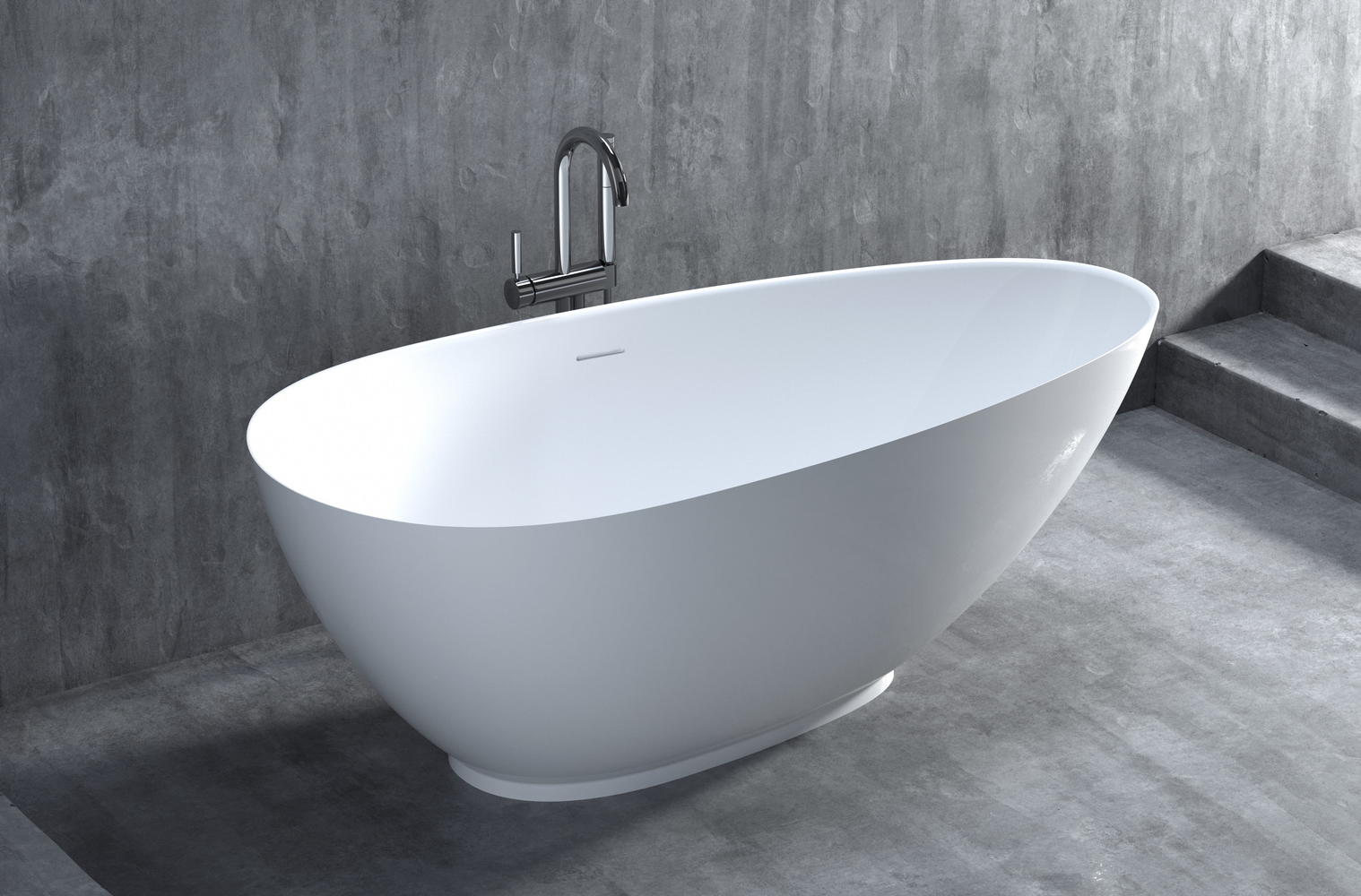 Ванна из искусственного камня Salini Paola 172x82 101512SMRF S-Stone, матовый, RAL полностью - 2