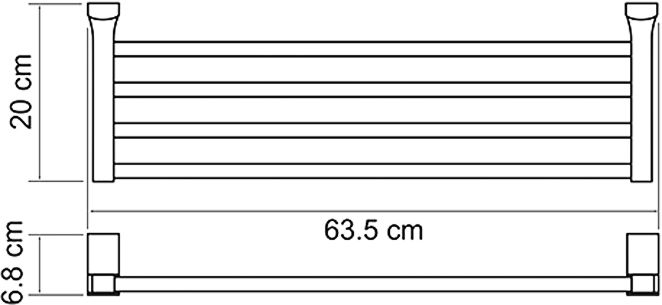 Полка Wasserkraft Leine White K-5011White для полотенец - 3