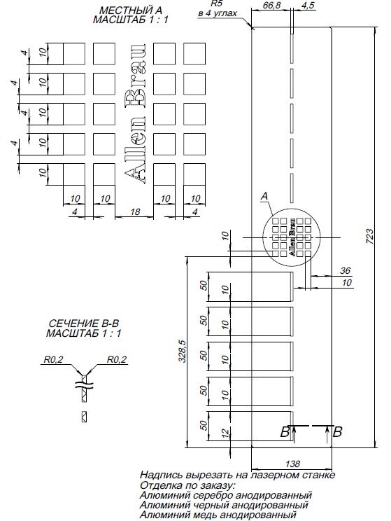 Накладка для сифона Allen Brau Infinity для поддона 160х90 черный матовый 8.210N8-BBA - 2