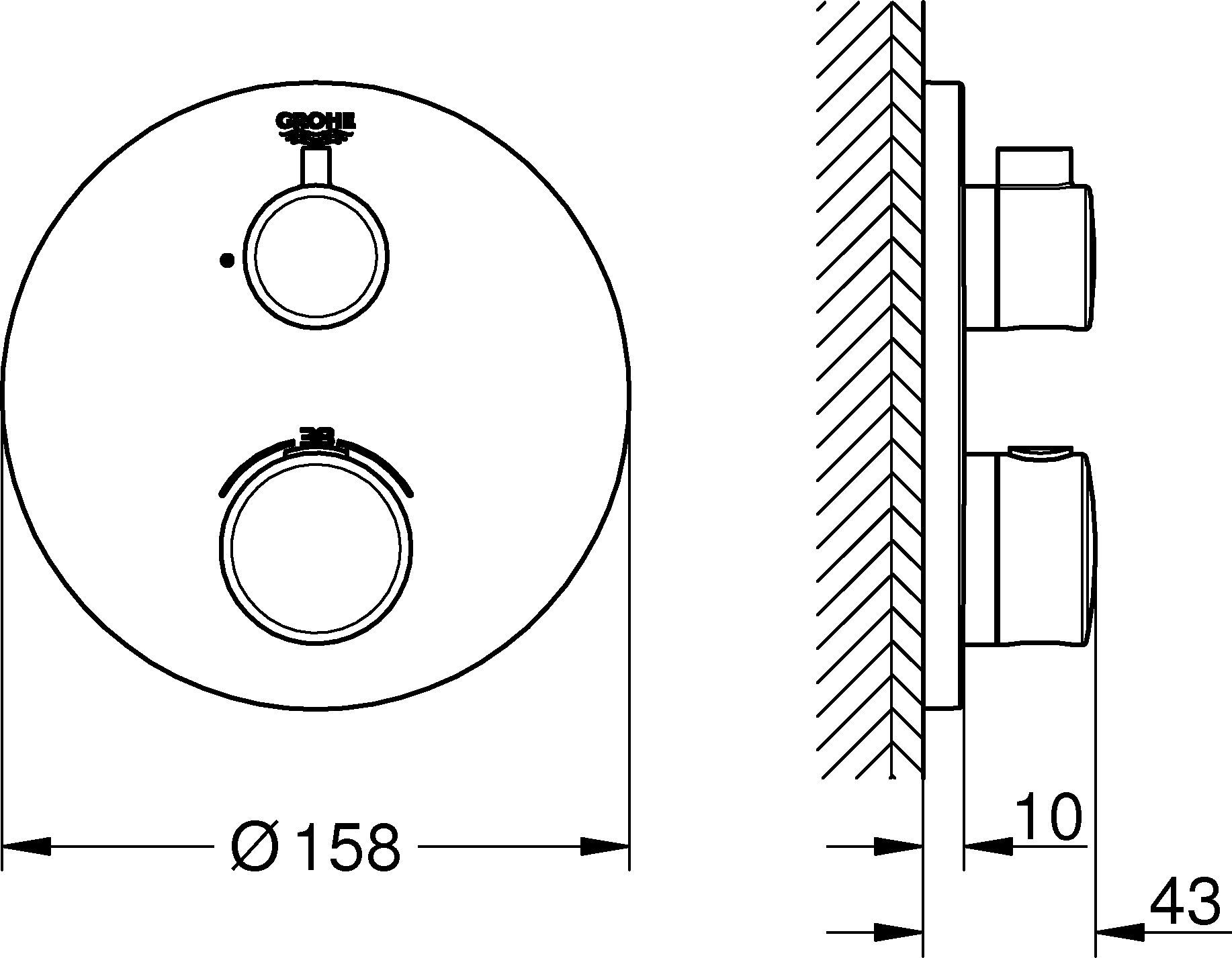 Термостат Grohe Grohtherm 24075000 для душа - 2