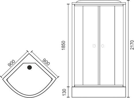 Душевая кабина Royal Bath RB 90HK6-WT RB90HK6-WT - 5