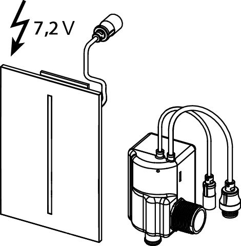 Кнопка смыва TECE filo urinal 9242051 7,2 V белая - 2