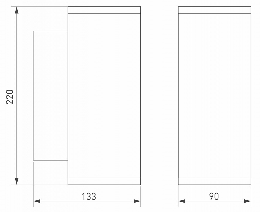 Уличный настенный светодиодный светильник Arlight LGD-Forma-Wall-Twin-R90-2x12W Day4000 032573 - 3