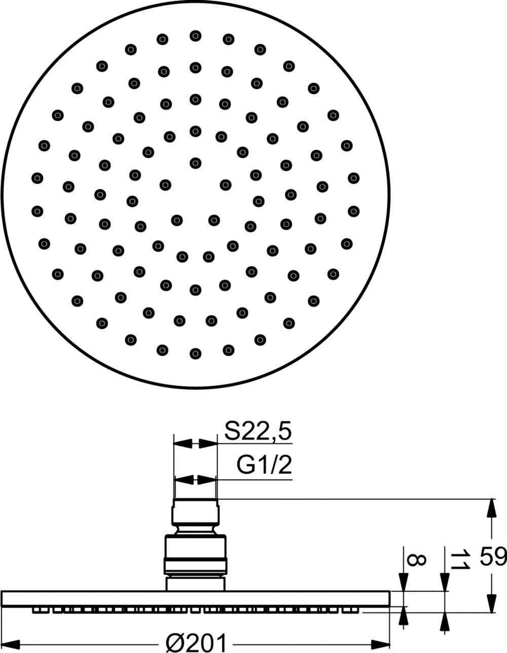 Верхний душ Ideal Standard IdealRain  B9442AA - 1