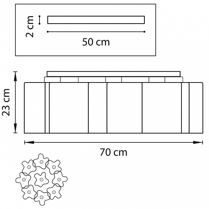 Потолочная люстра Lightstar Nubi Legno 802095 - 3