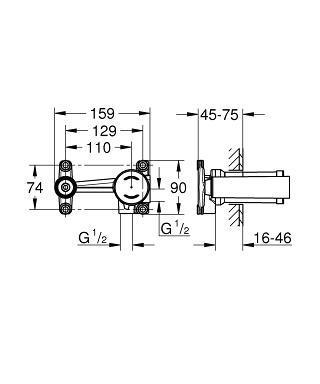 Смеситель для раковины Grohe Non Rapido OHM  23571000 - 1