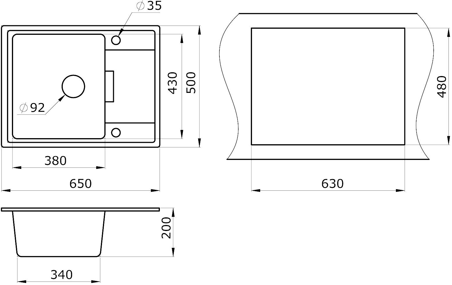 Мойка кухонная Paulmark Weimar PM216550-WH белый - 2